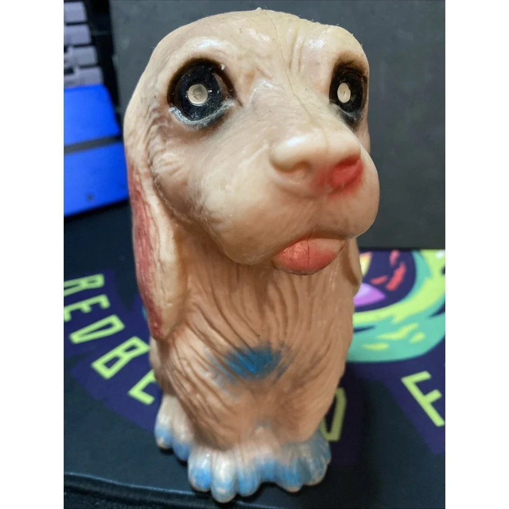 Vintage Sad Dog Blow Mold Bank Rare  - 7